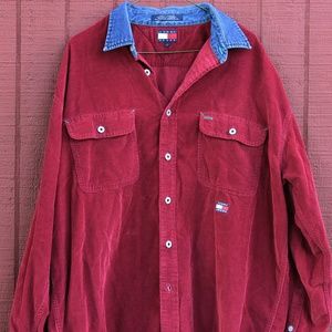 Vintage Tommy Hilfiger Jeans Corduroy Button-up L